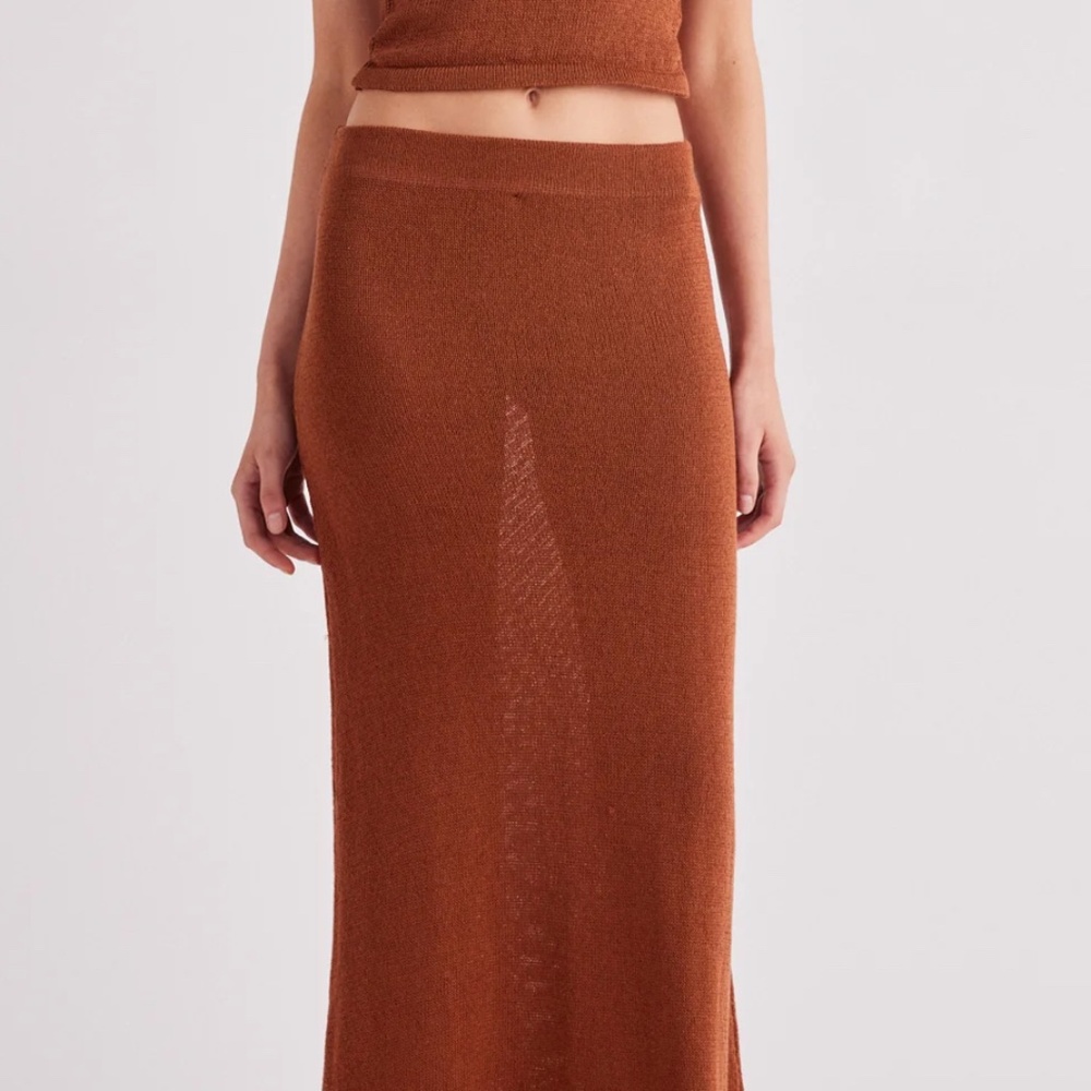 SNDYS CALI MAXI SKIRT brown maxi